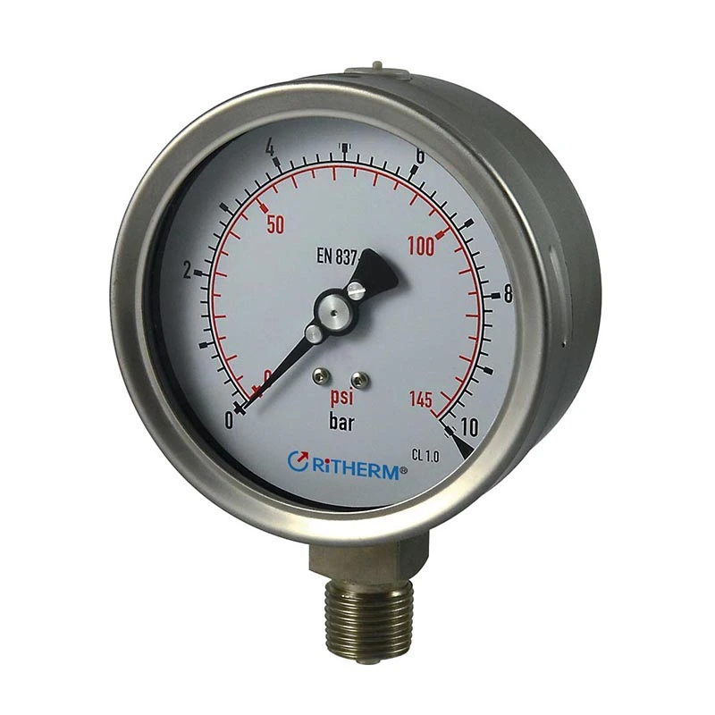 Lahat ng Stainless Steel Hydraulic Pressure Gauge