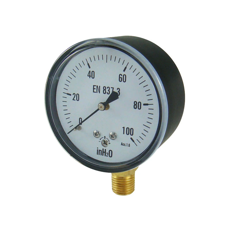 Itim na Steel Case Capsule Pressure Gauge