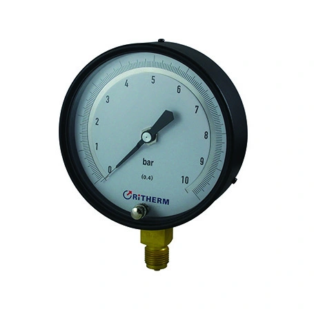 Itim na Steel Case Test Pressure Gauge
