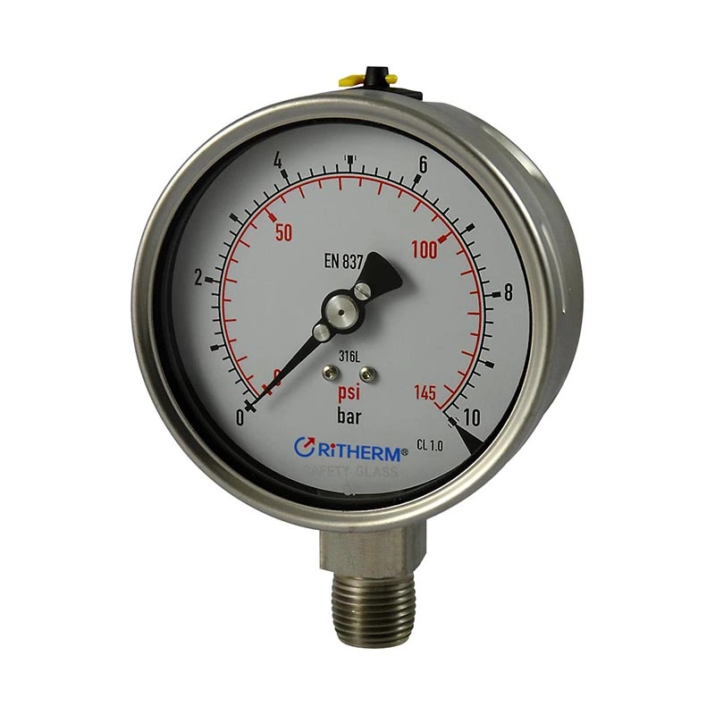 Laser Welded Lahat ng Stainless Steel Pressure Gauge